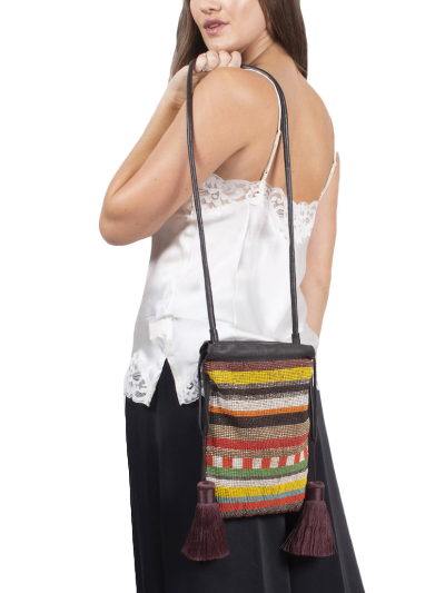 Maliparmi STRIPES Bead Pouch 