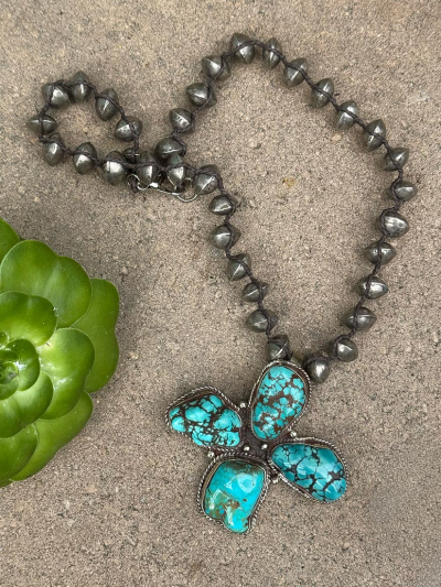 DIVINE PATH Turquoise Pendant Necklace 